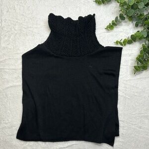 Turtleneck Dickie Dicky black knitted faux mockneck collar undershirt
